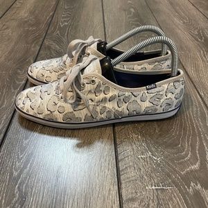Keds Silver Leopard Shoes Women's Size 8